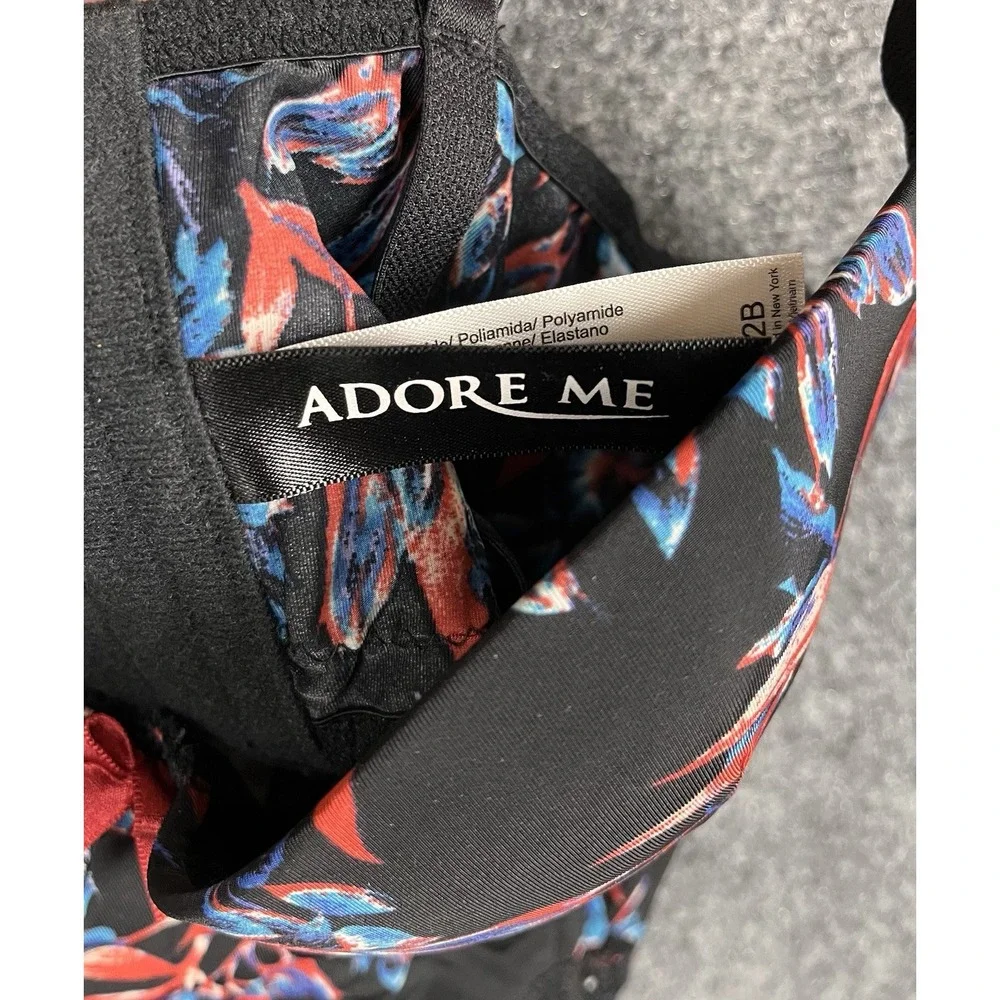 Adore Me Bra Womens 32B Black Lace Longline Underwire Adjustable New No Tag